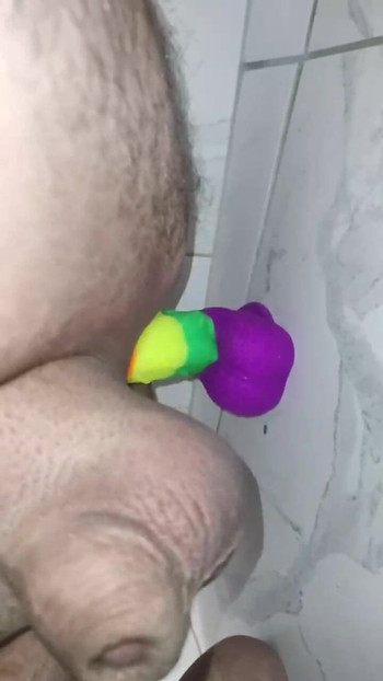 Jumping into my big dildo