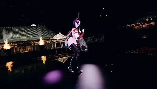 3D sexy Asian cosplay stripper dance for you