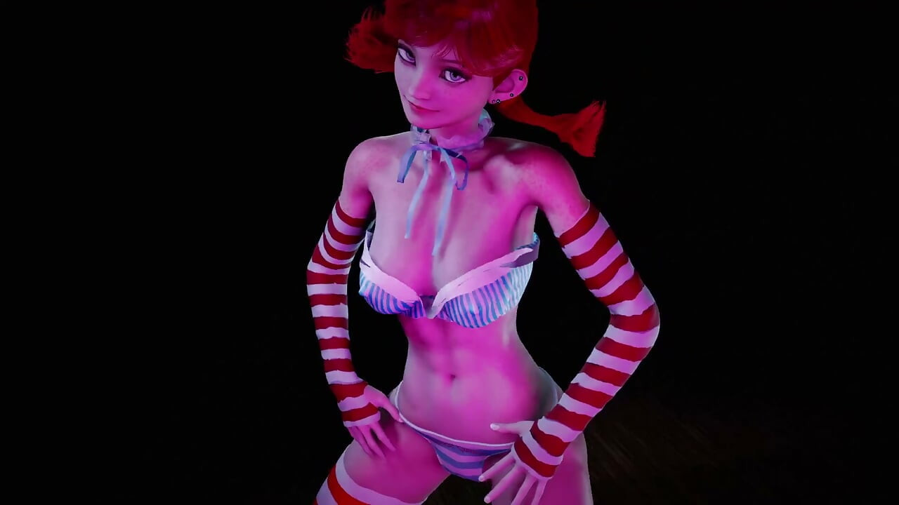 Червенокоса с плитки танцува : 3D Хентай