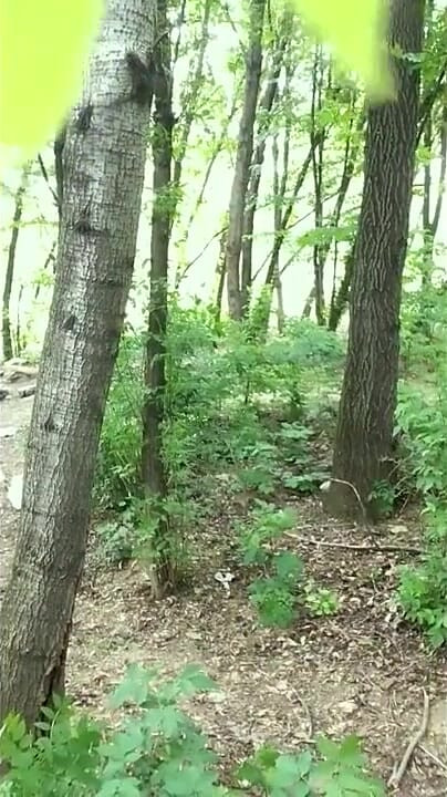 Bad Boy Jerks While Smoking Cigarette in a Forest - Almost Caught - so His Balls Stay Full