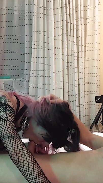 Goth Sissy Jade Madison Deepthroating Dick - Compilation 1