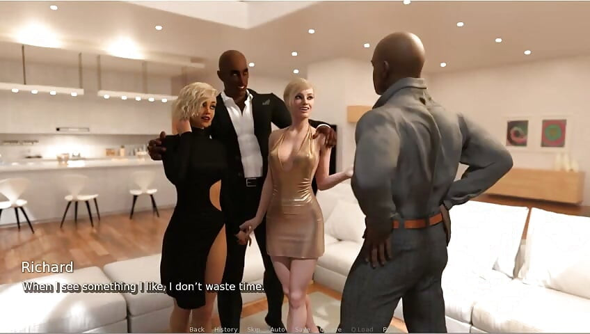 My Hotwife - Gameplay - Roleplay - Two MILF Compares Cock of Two Black Man with Small Cock Husband