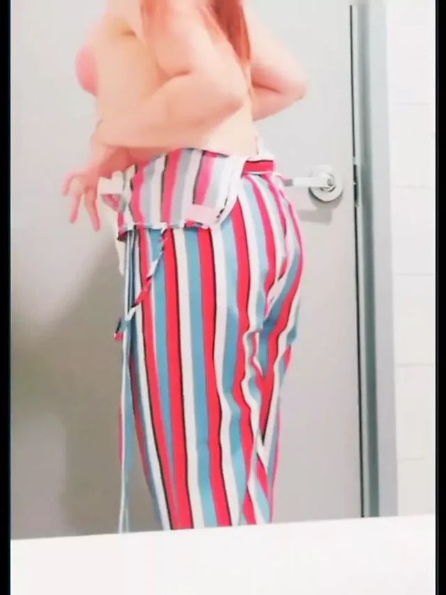sexy secretary making a striptease show – she opens her anus