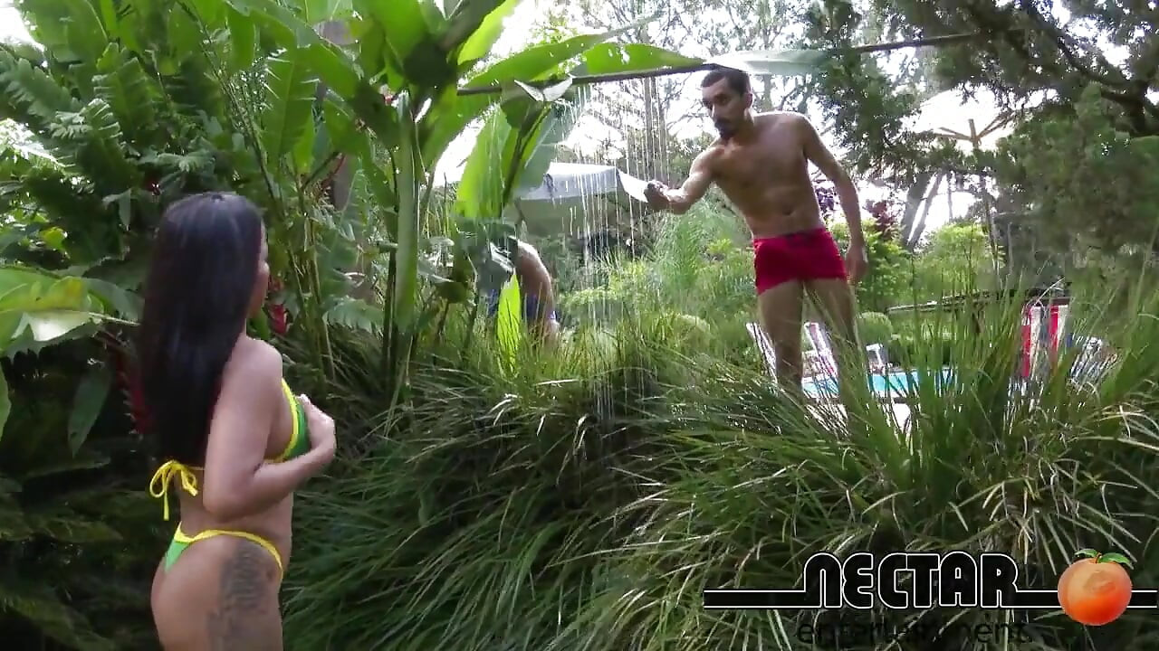 Double Penetration: Watch This Slutty Brunette Get Penetrated in Both Holes.