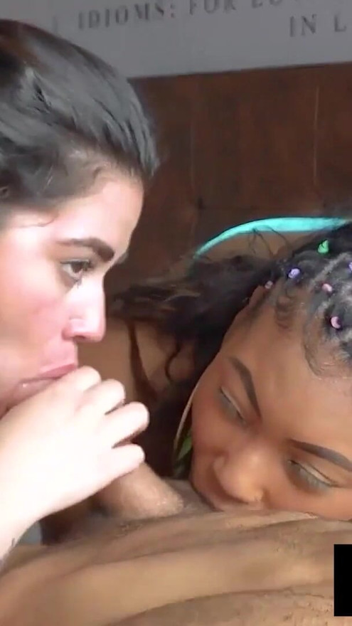 Hot Latina BFFs Team Up To Deep Throat Big Cock In Wild 3some | Clip 1