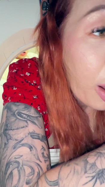 Spectacular moment from "Stepson Fucks Stepmom Stuck in Washer - Hot Creampie Finish"