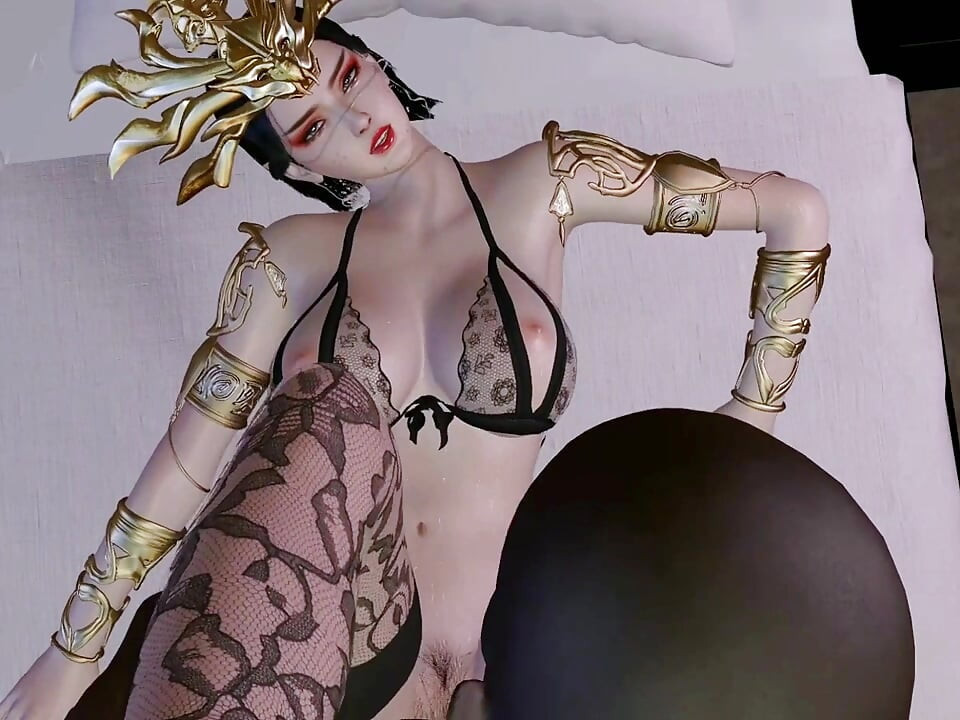 Piksel fantezisi: büyük memeli tanrıça geri dönüyor- 3 boyutlu animasyon hentai