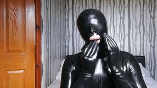Latex Rubber Blind, Gagged, & Gas Masked