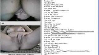 Chatroulette # 88 geiles Mädchen Nahaufnahme masturbiert