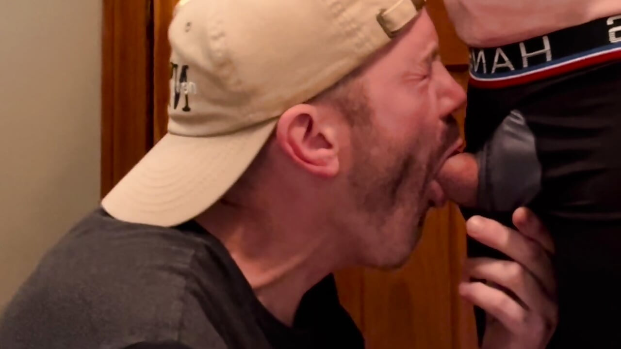 Buddy Gives a Blowjob While Stepdaddy Smokes