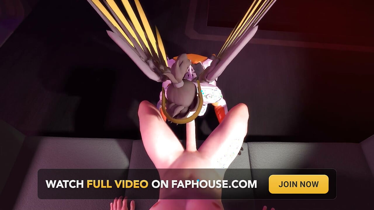 Mercy siše kurac na koljenima u POV Overwatch parodiji
