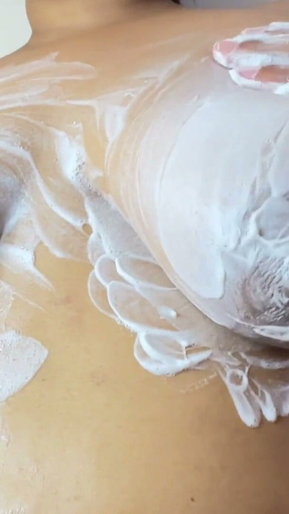 Neighbor Aunty Orgasms Many Times, When i give her Sensual Boobs Massage With Soap! | Clip 1