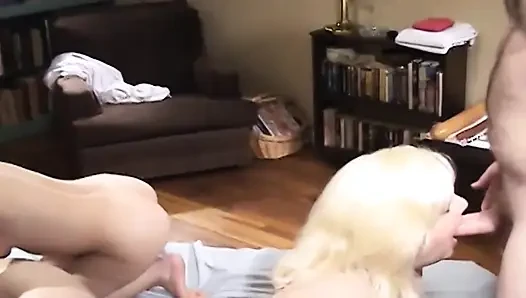 Mature Blondes and Brunettes in Wild Group Kitchen Orgy