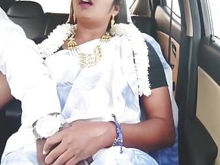 Indian Bhabi Car Sex. Beautiful Saree Housewife Try to Fucking with Stepson Car Drive.telugu Dirty Talks.