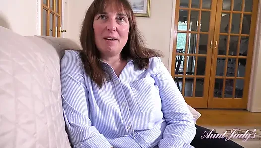 Auntjudys - Your Busty Landlady Ruby Cattrall Sucks Your Cock