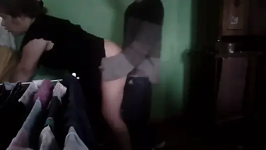 Fırının yanında mutfakta seks yapıyoruz