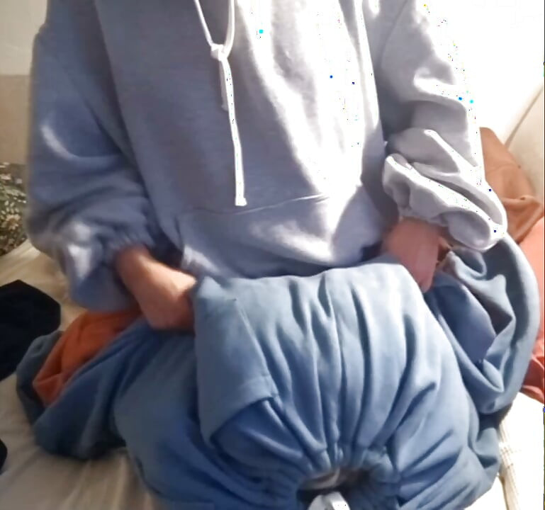 Swimming in my baggy sweatsuit