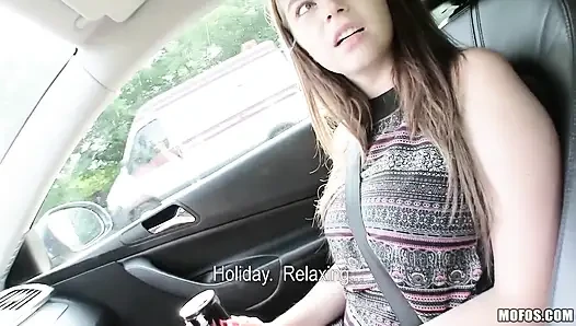 Stranded Teens - Most Girls Would Be Too Shy to Flash a Stranger Their Tits, Not Marina Visconti