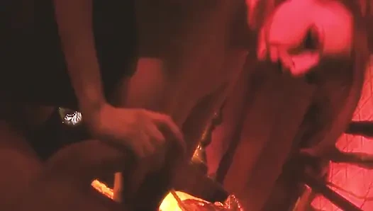 Chic Threesomes Scene-3_elegant Busty Blonde in Lingerie Fucking with a Mature Cock