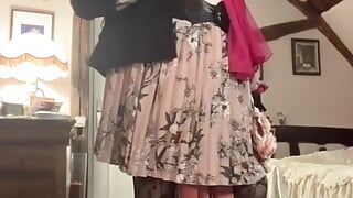 Outfit with a little floral skirt