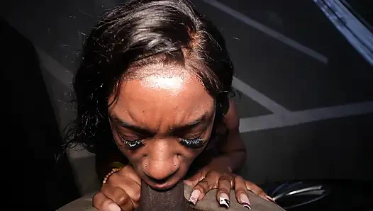 Ebony Gets Fucked by Random Man in Parking Lot