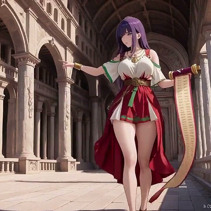 Purple Hairs Roman Holiday! Secrets Under the Red & White Robes