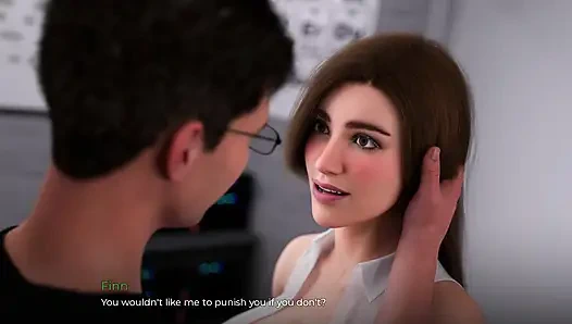 Горячая офисная крошка покорна ботану с большим членом и получает доминирование