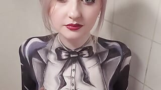 Cosplay Zatanna Bodypaint Messy Shower Removal