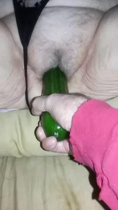 Taking a cucumber deep!