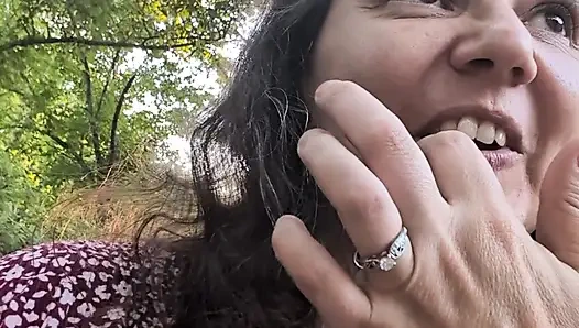 Risky squirt outside