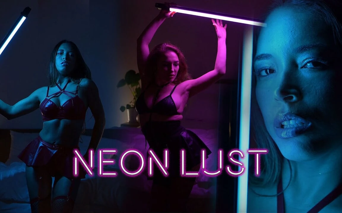 Neon Lust - Lesbian Girls Show Behind the Scenes Footage