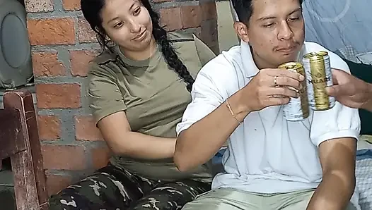 The cheating neighbor fucking her husband and her neighbor