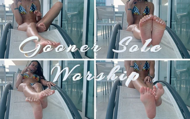 Gooner Sole Worship- Ebony Femdom Goddess Rosie Reed Foot Fetish Gooner Sole Worship Addiction