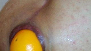 Fruit anal insertion and gape