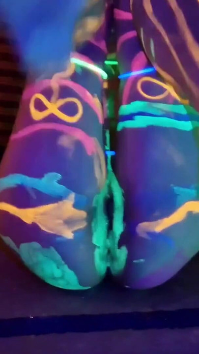 Spectacular moment from "Fucked the wild slim girl in the UV- light"