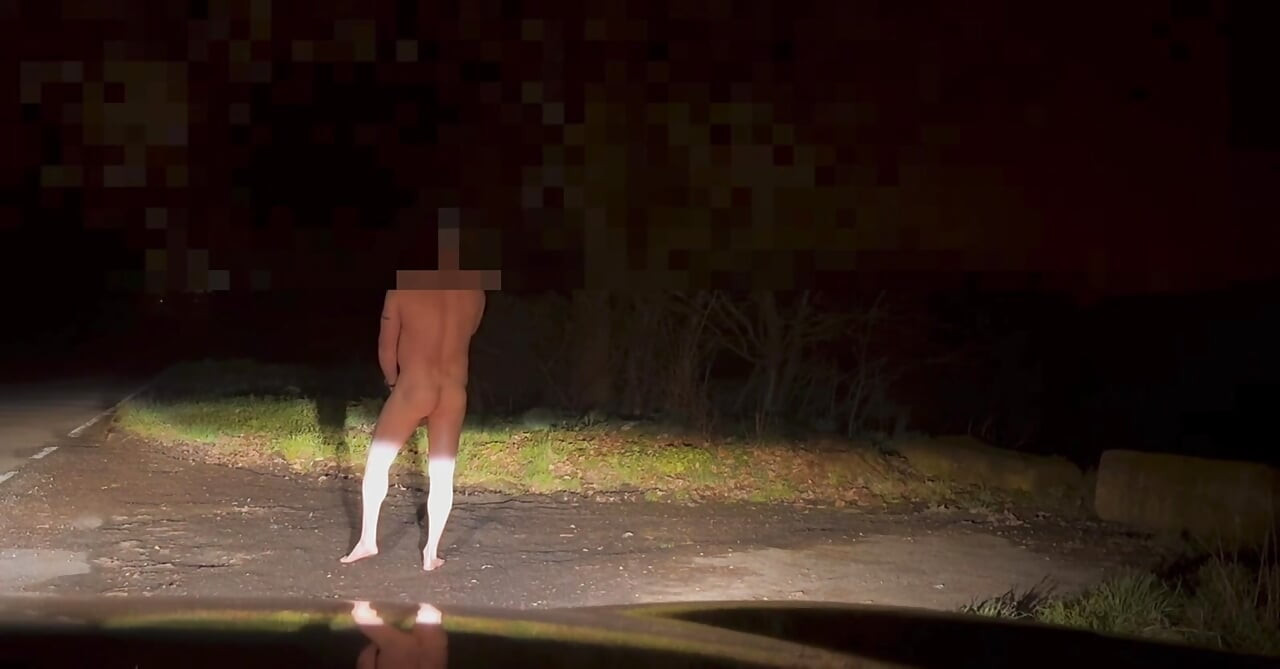 Naked outside