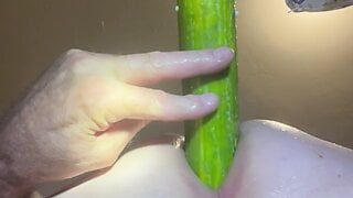 Cucumber morning anal fills so good