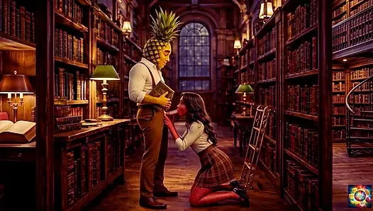 Secret Library Romance - AI Hentai ASMR