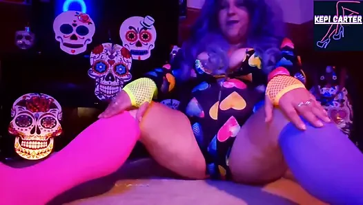 Calf muscle JOI nylon BBW dirty talk dildo fuck