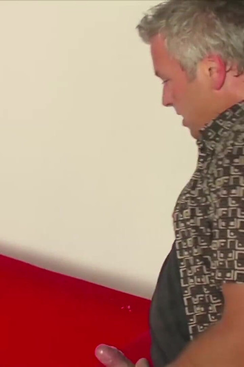 Cute brunette slut fucking older guy