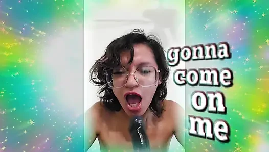 Goddess Rarity loves giving messy blowjobs and getting my tits glazed