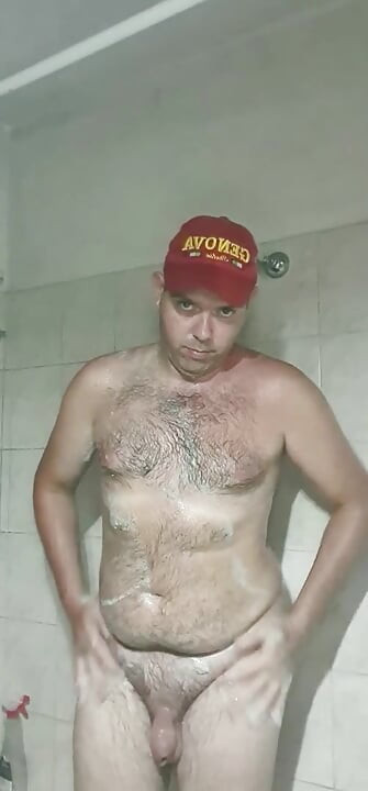 naked boy in the shower
