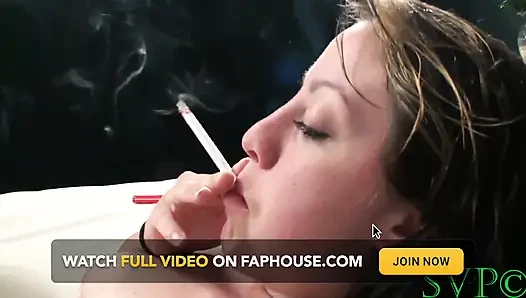 Stepdaughter Consoles Stepfathers Friend with Hot Smoking Sex