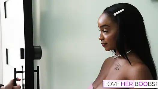 Busty And Ebony Babe Lily Starfire Rides Hard Cock