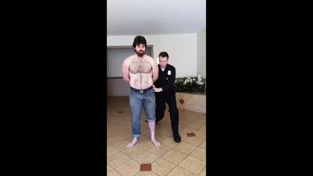 Cop touches man's dick