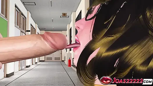 Fianna Big Tits 3D Hentai - Handjob Service, Frenulum Licking, Glory Hole Cumshot