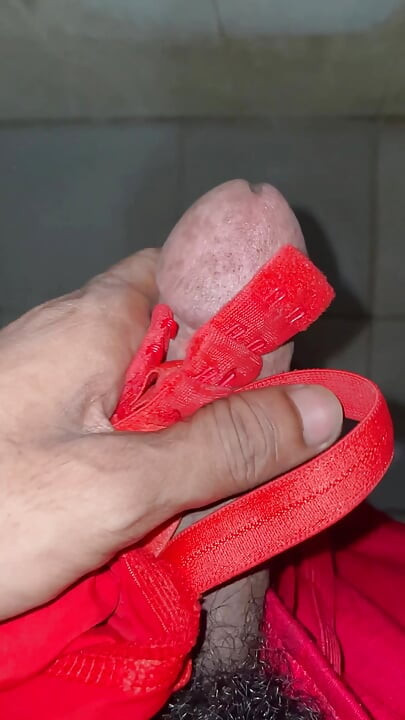 I put on my new sister-in-law's red bra