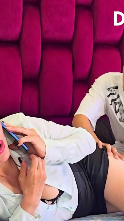 I KEEP TALKING TO MY HUSBAND ON THE PHONE AS MY STEPSON FUCKS ME FROM BEHIND. | Clip 2