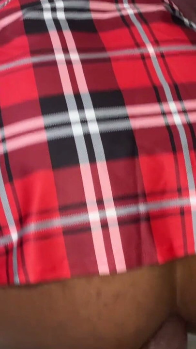Skirted Crossdresser Fucks Ass With Dildo | Clip 1
