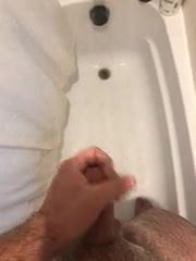 Cock tease in the shower